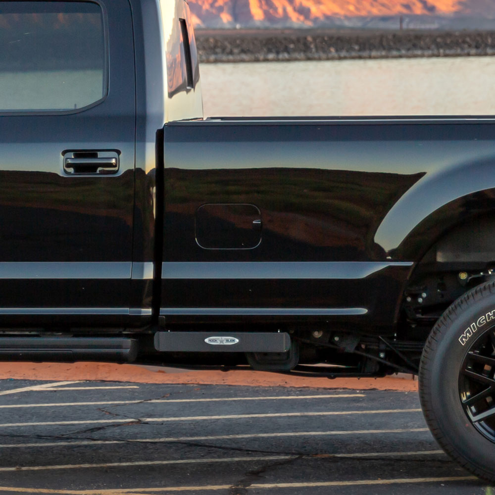 Rock Slide Engineering RS-1610 - R-STEP 16 Inch Wide Step For 2017-2022 Ford Super Duty Bed Step Attachment Brackets Drivers Side Front Of Rear Tire