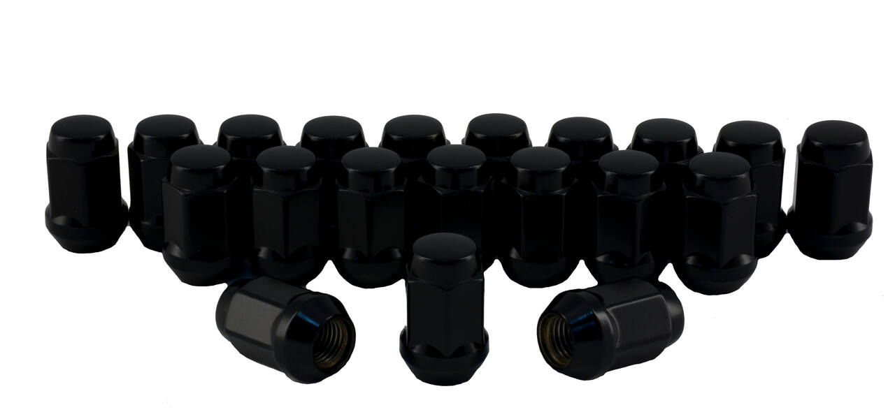 Rocket Racing Wheels C1709B-SET - M14x1.5 Black Bulge Acorn Lug Nuts, 3/4 Hex, 20-Piece Set