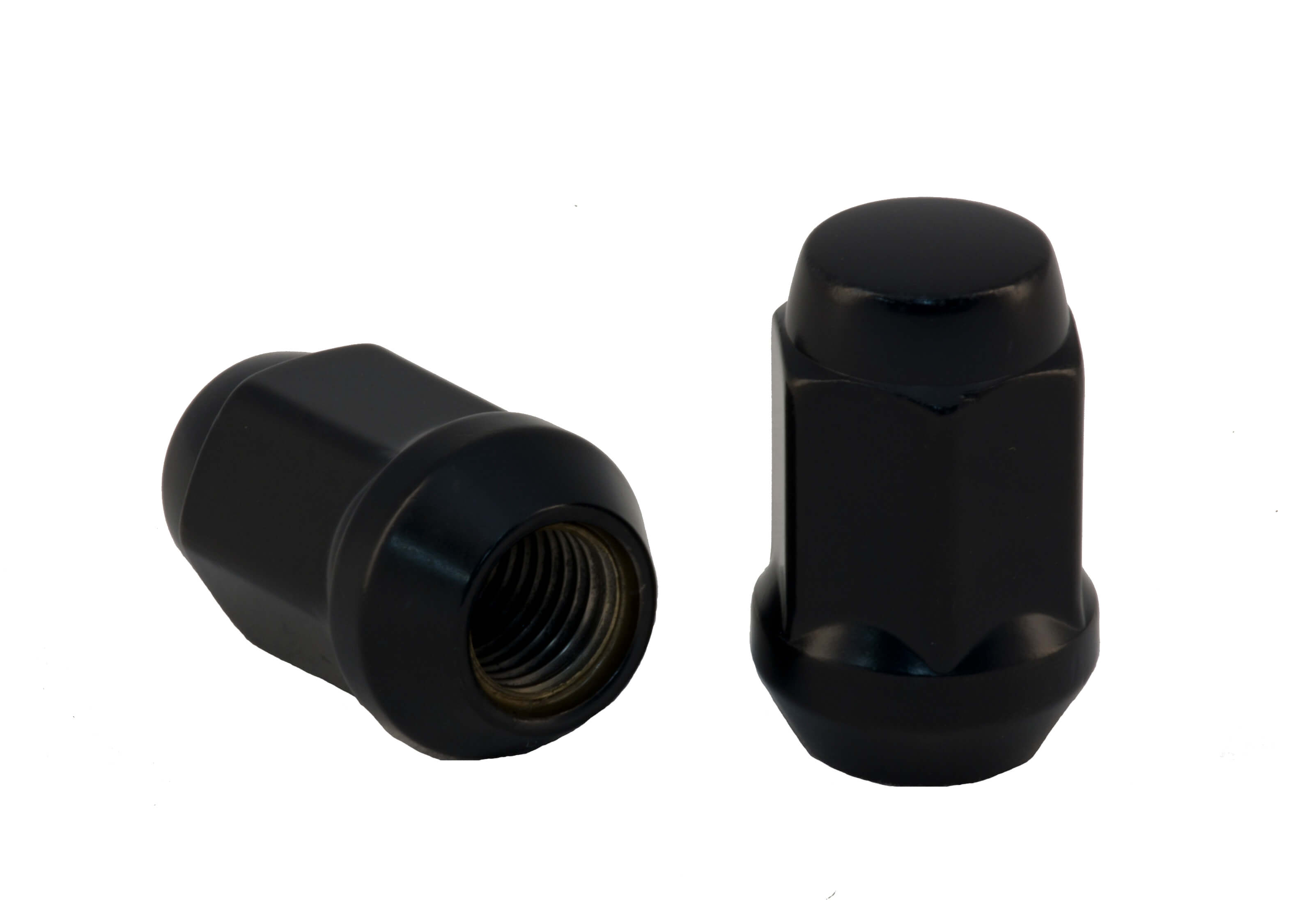 Rocket Racing Wheels C1709B - M14x1.5 Black Bulge Acorn Lug Nut, 3/4 Hex, Single Piece