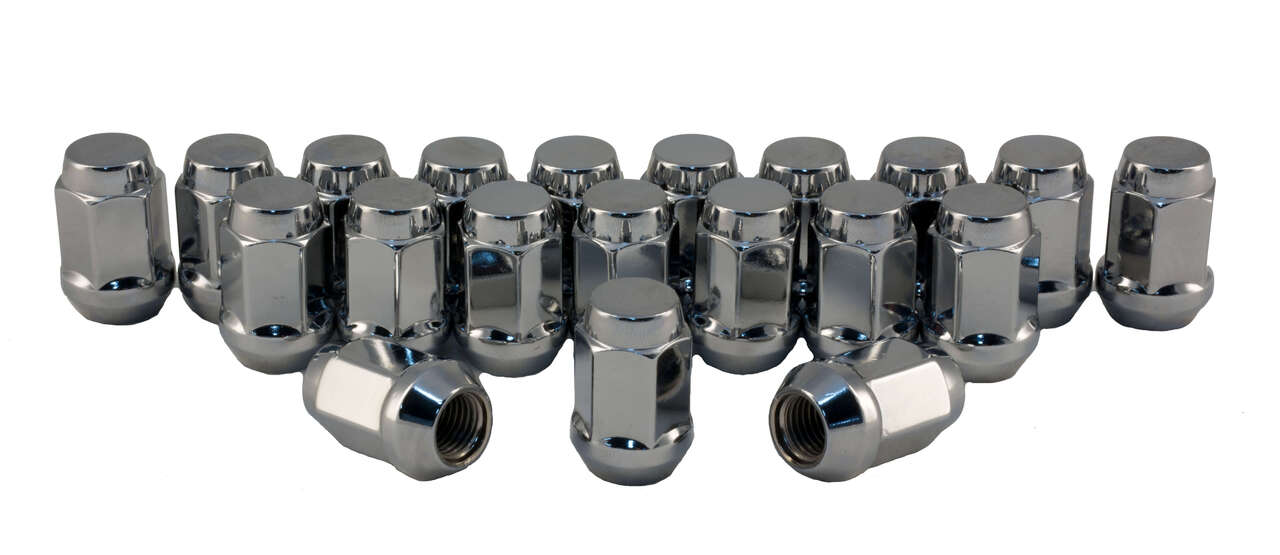 Rocket Racing Wheels C1709H34-SET - M14x1.5 Chrome Bulge Acorn Lug Nuts, 3/4 Hex, 20-Piece Set