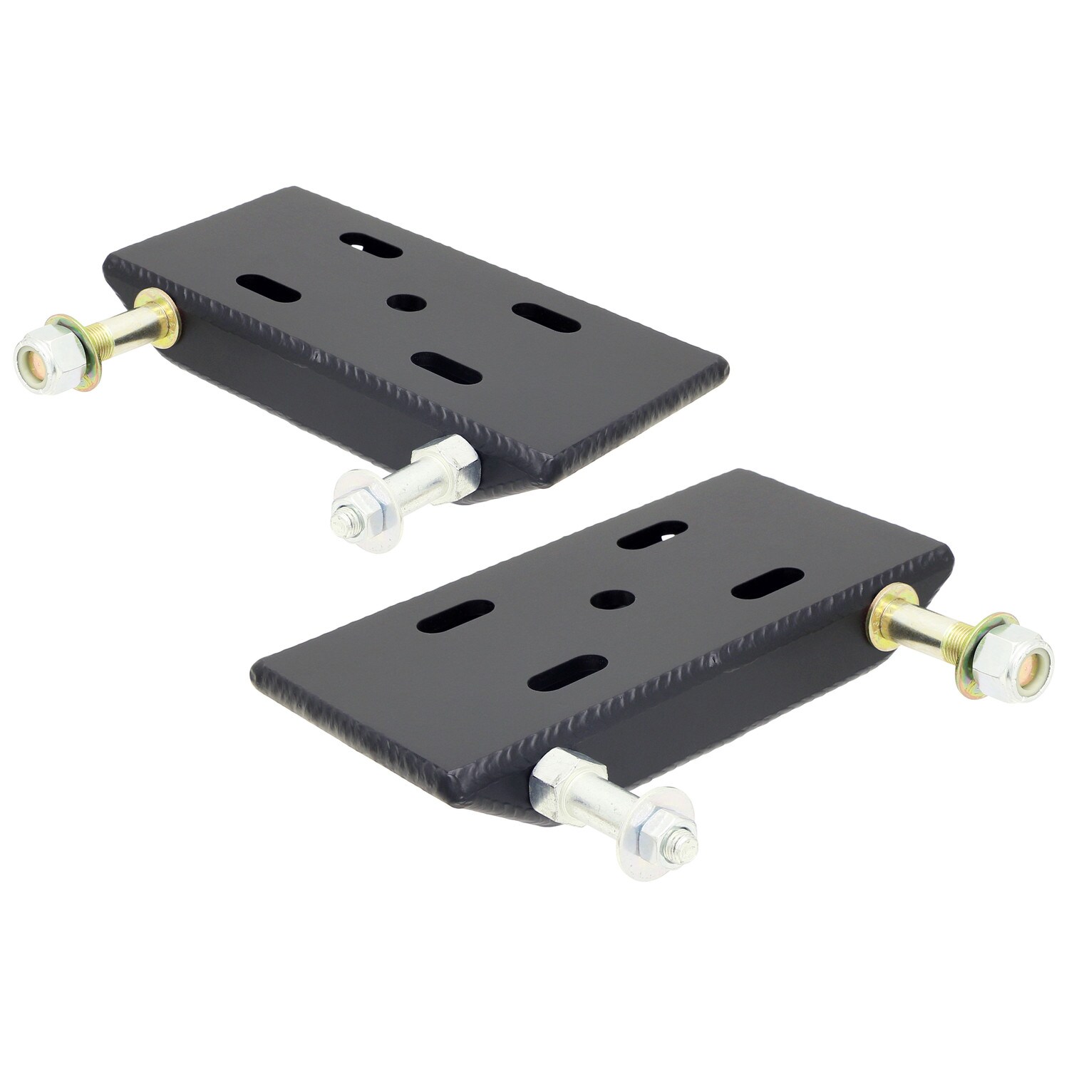 RockJock CE-9031D - HD Leaf Spring Plates For Use w/2 Inch Springs 76-86 Jeep CJ Front Includes Shock and Sway Bar Mounts Pair  4x4