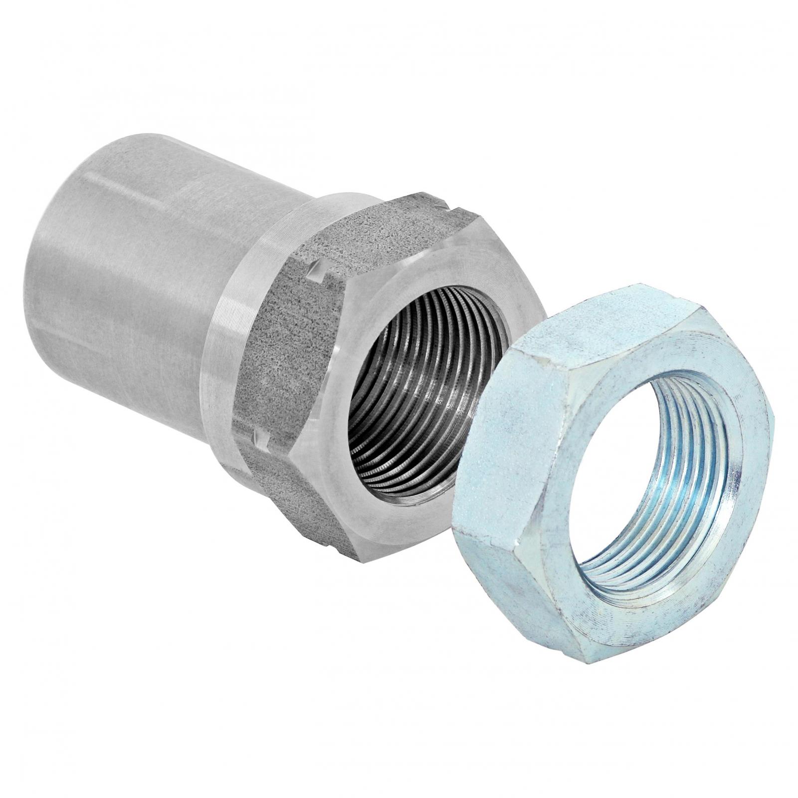 RockJock CE-9114BL - Threaded Bung With Jam Nut 1 1/4 Inch-12 Left Hand Thread Set  4x4