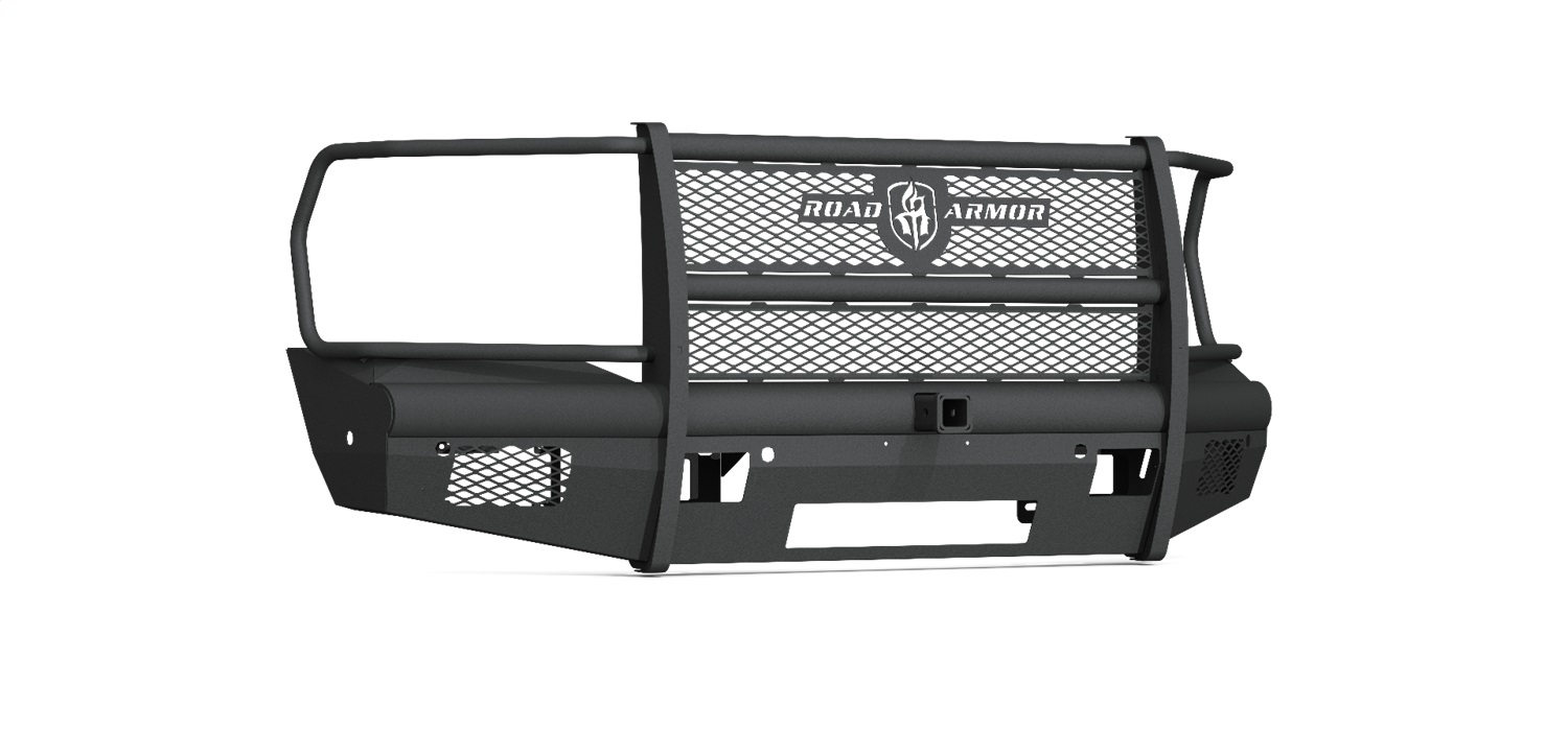Road Armor 4192VF26B - 19-20 Ram 2500 Vaquero Front Bumper Full Guard 2in Receiver 6 Sensor - Tex Blk