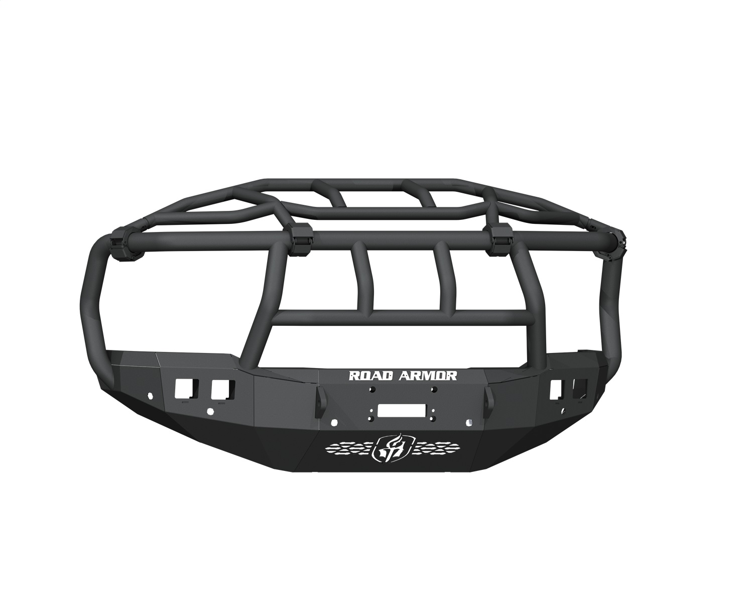 Road Armor 4192F6B - 19-21 Ram 2500/3500 Stealth Front Winch Bumper Titan Guard w/Intimidator Guad - Tex Blk