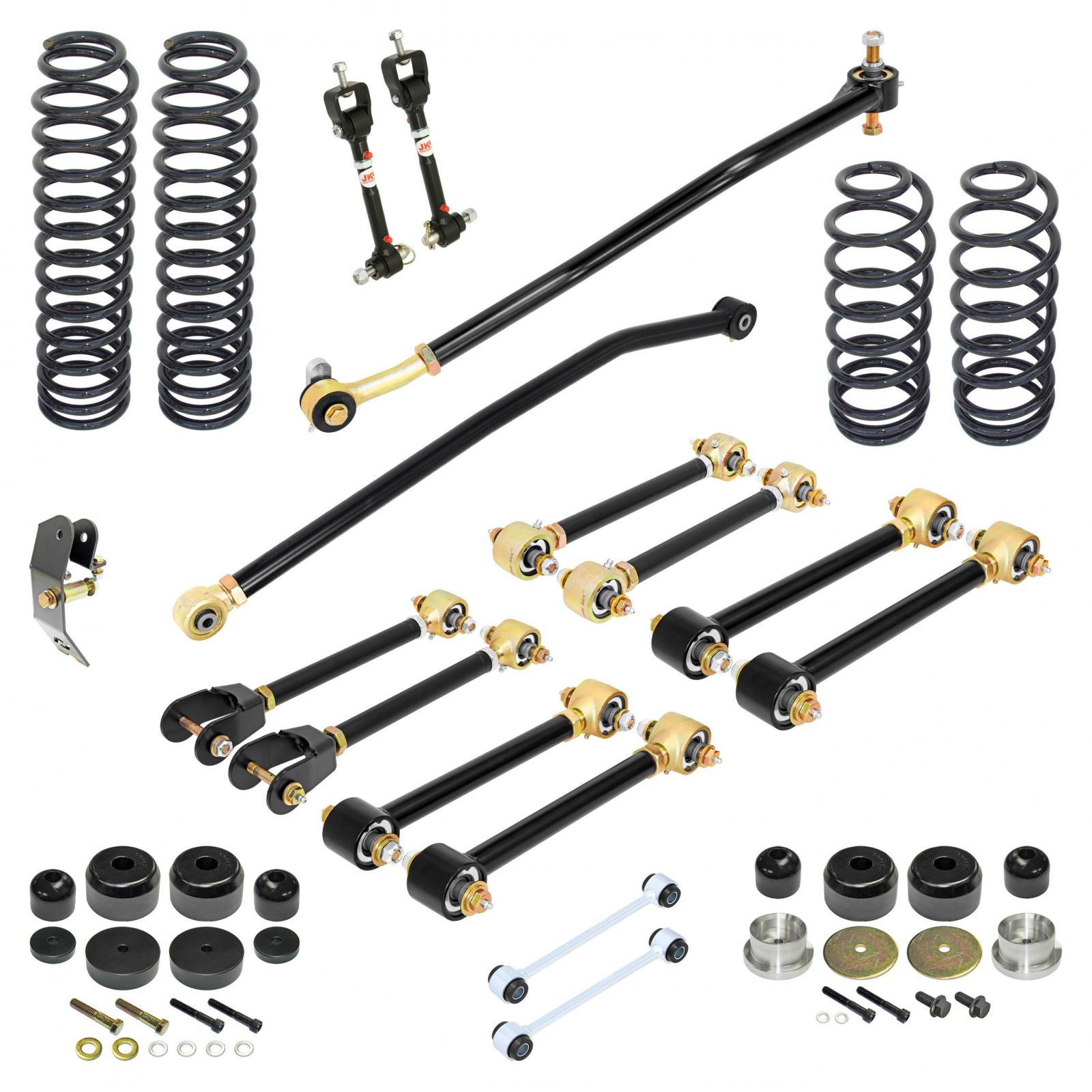 RockJock RJ-TJ0001-101 - Pro Edition Johnny Joint Suspension System for TJ 4 Inch lift  4X4
