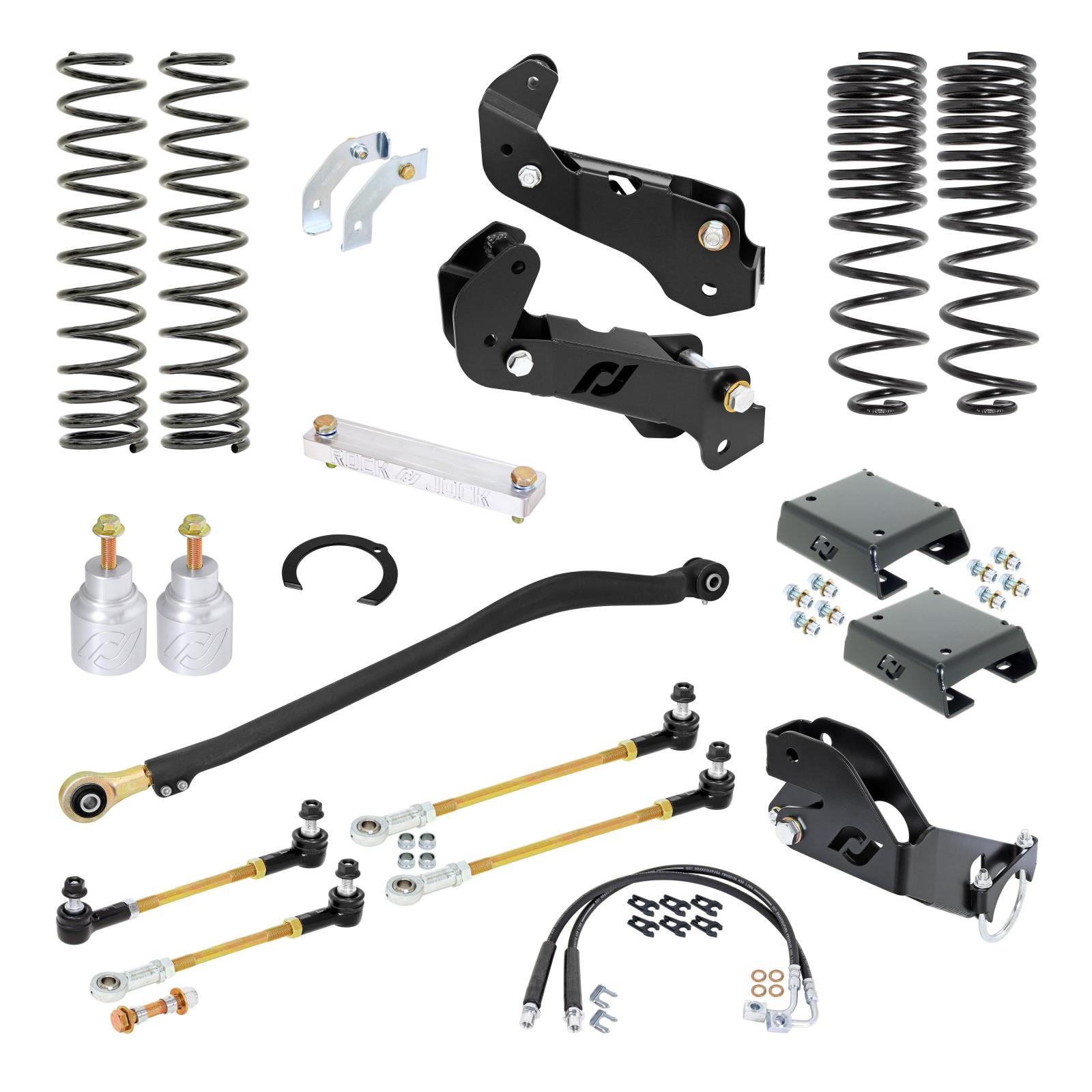 RockJock RJ-JTD000-103 - Driver Lift Kit for JT Gladiator w/ Diesel engine 3.5 Inch lift  4X4