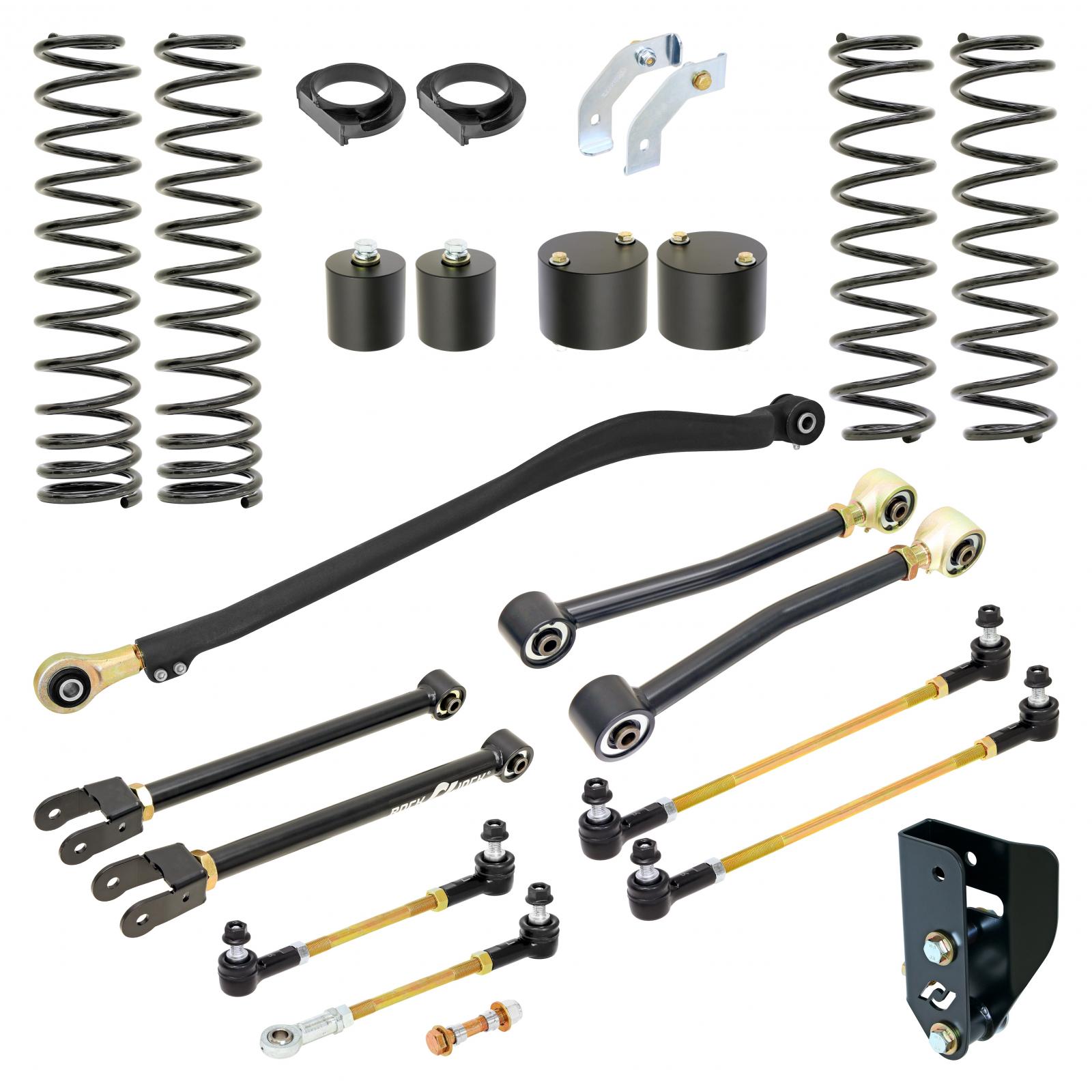 RockJock RJ-JLG000-101 - Sport Edition Johnny Joint Suspension System for JL Wrangler w/ Gas V-6 3.5 Inch lift  4X4