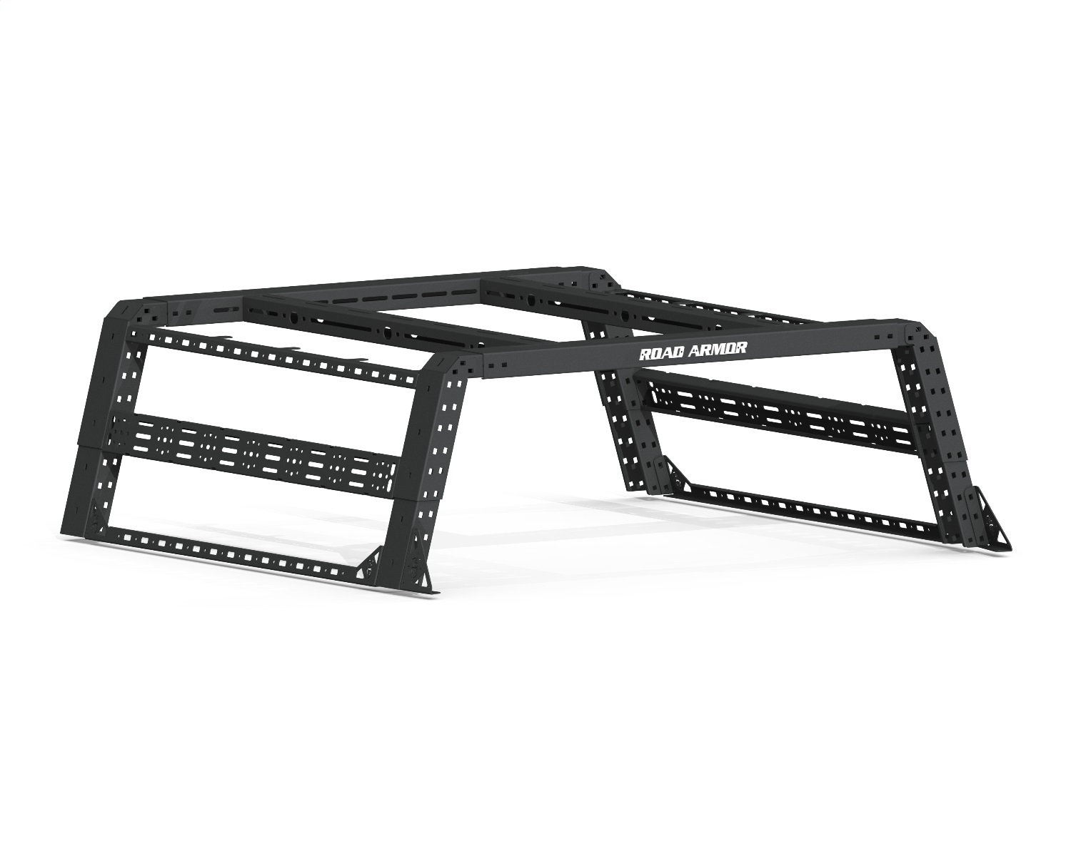 Road Armor 510BRS52B-OVLD - 15-20 Chevy Colorado 5ft Bed TRECK Adj Bed Rack w/Brackets/Strap/Rails - Tex Blk