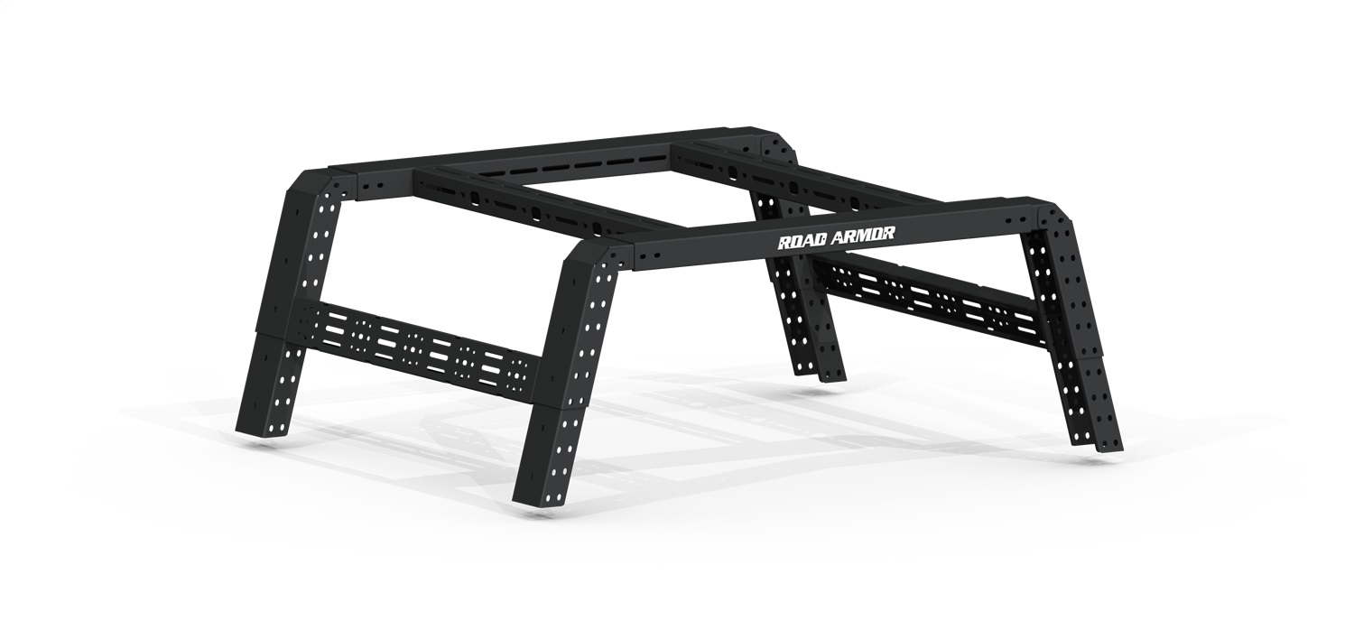 Road Armor 565BRS59B - 19-20 Ford Ranger 5-1/2-6ft Bed TRECK Adj Bed Rack w/Brackets - Tex Blk