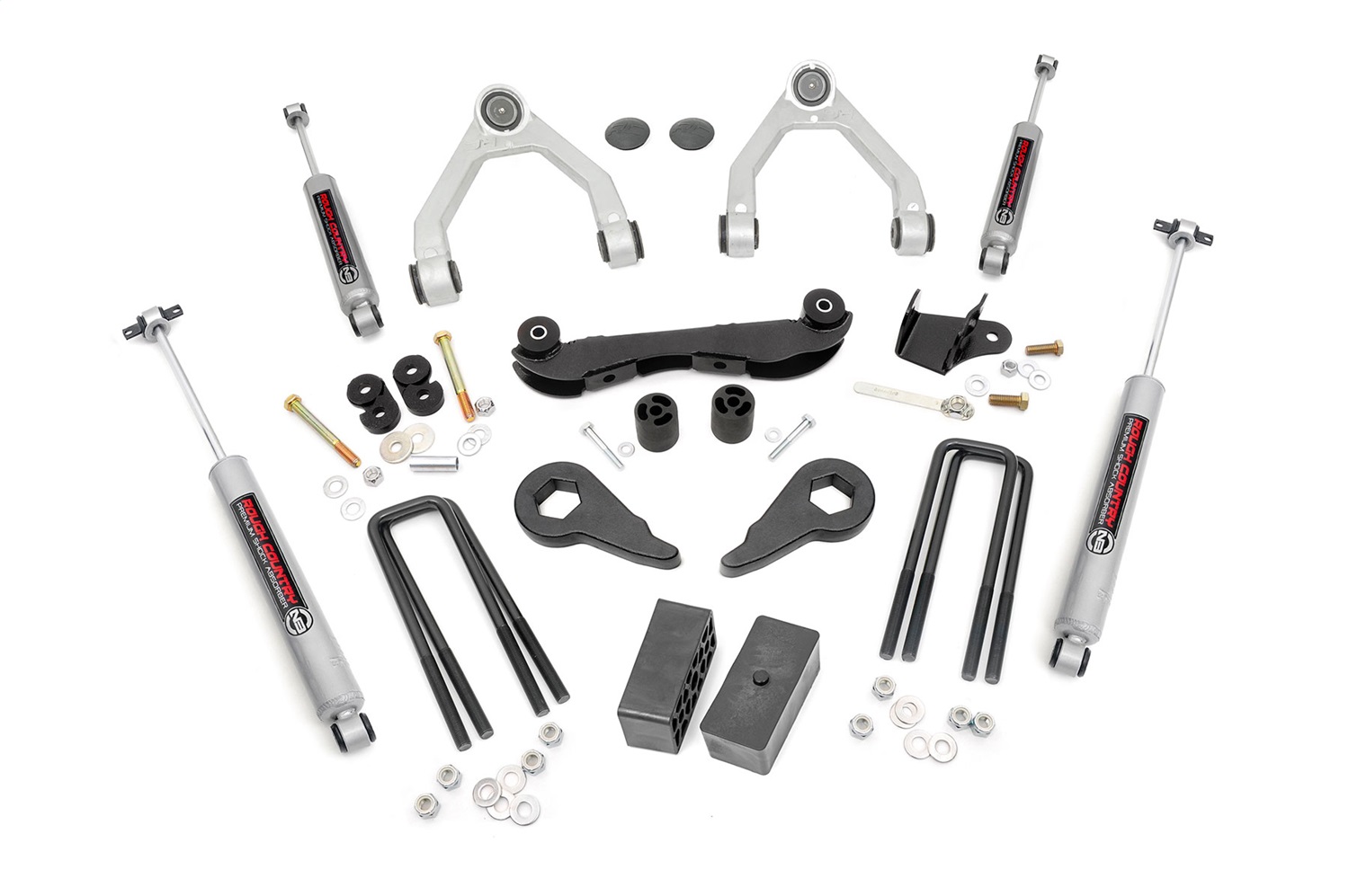 Rough Country 16530 - 2-3 Inch Lift Kit - Rear Blocks - Chevy C1500/K1500 Truck & SUV 4WD (88-99)