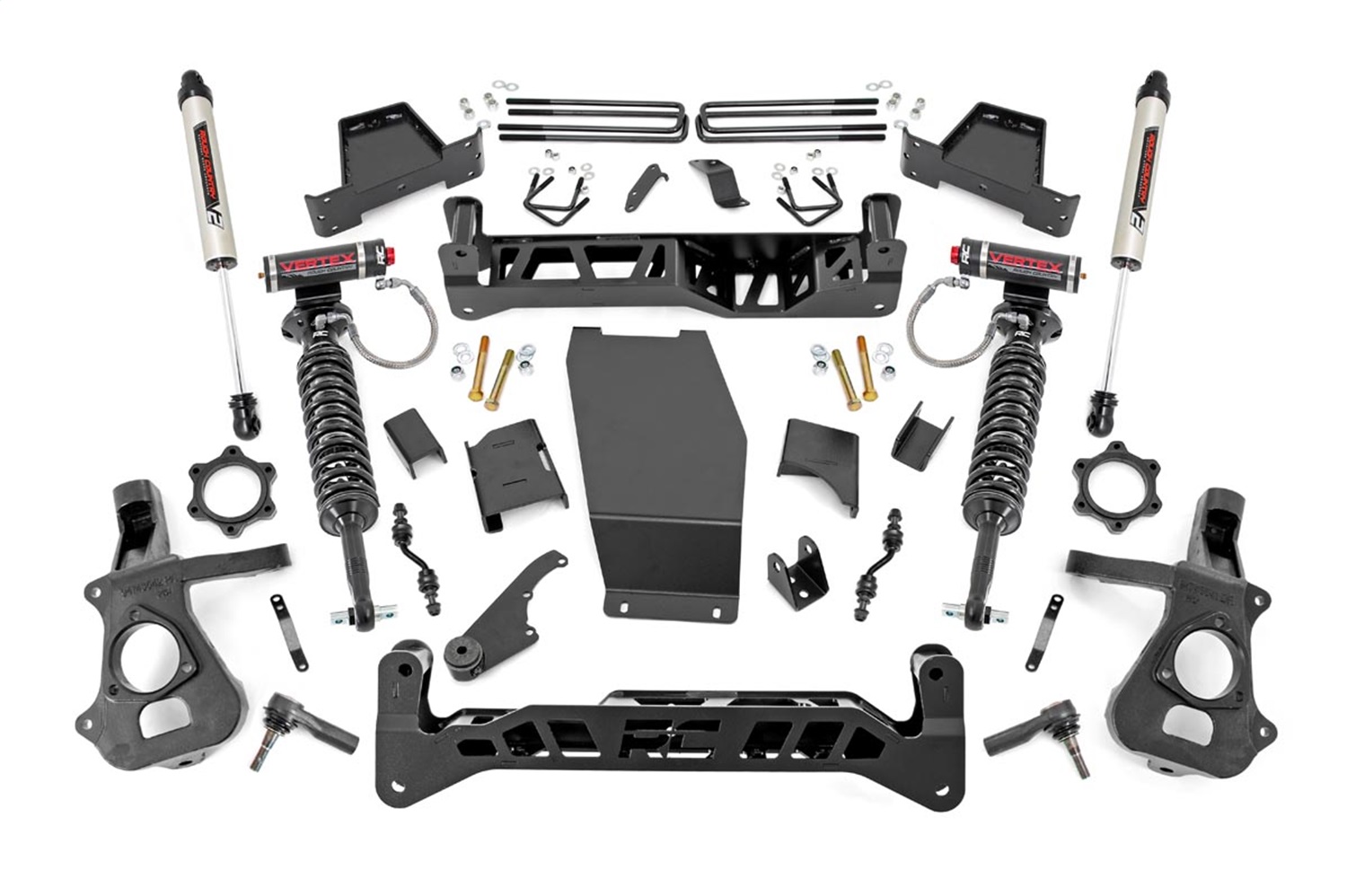 Rough Country 17457 - 7 Inch Lift Kit - Alum/Stamp Steel - Vertex/V2 - Chevy/GMC 1500 (14-18 & Classic)