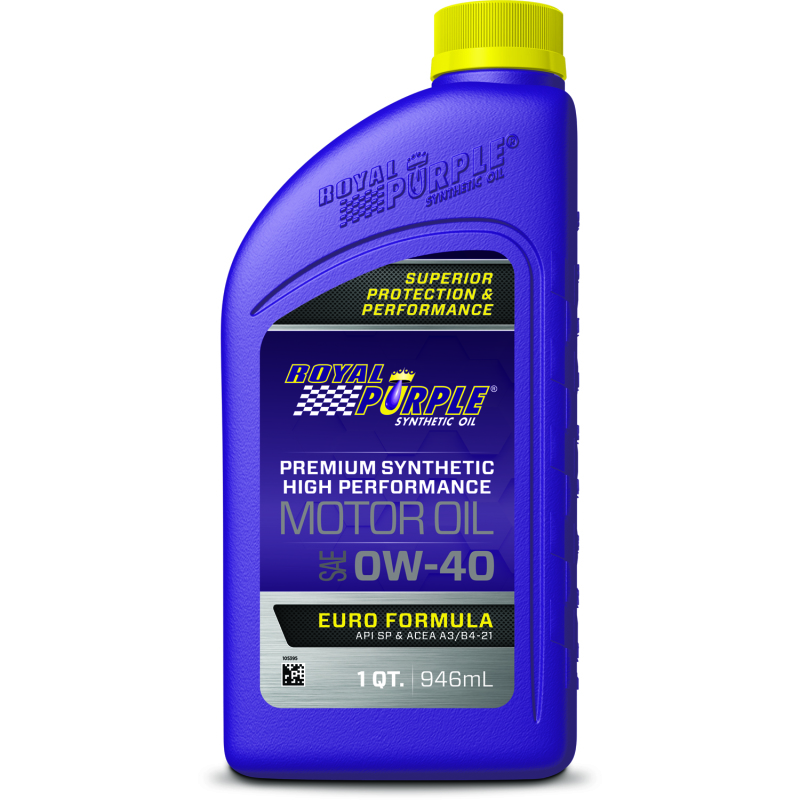 Royal Purple 06484 - Premium Synthetic High Performance Euro Formula 0W-40 Motor Oil - 1 Quart