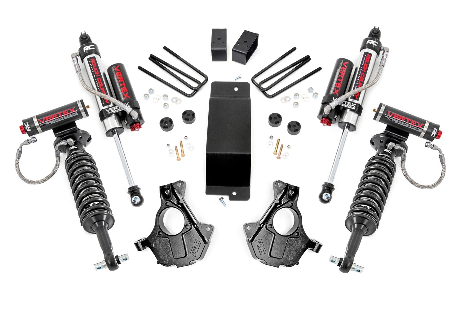 Rough Country 12450 - 3.5 Inch Lift Kit - Cast Steel LCA - Vertex - Chevy/GMC 1500 (14-18 & Classic)