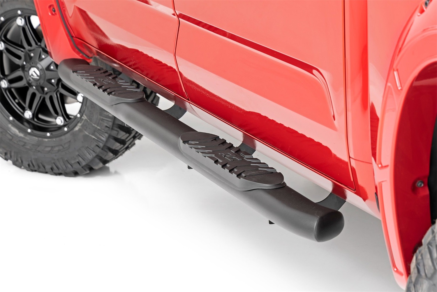 Rough Country 21014 - Oval Nerf Steps - Crew Cab - Black - Toyota Tundra 2WD/4WD (2022-2025)