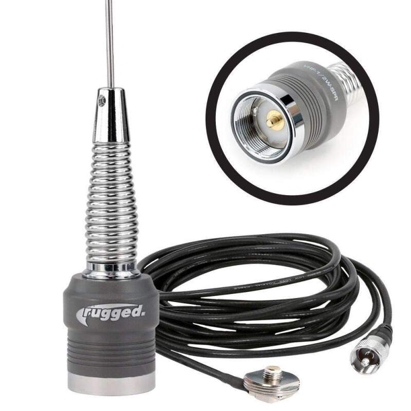 Rugged Radios ANT-SPARE-KIT-V - VHF Antenna Kit with 1/2 Wave No Ground Plane (NGP) Antenna & NMO Mount Rugged Radios ANT-SPARE-KIT-V - VHF Antenna Kit with 1/2 Wave No Ground Plane (NGP) Antenna & NMO Mount