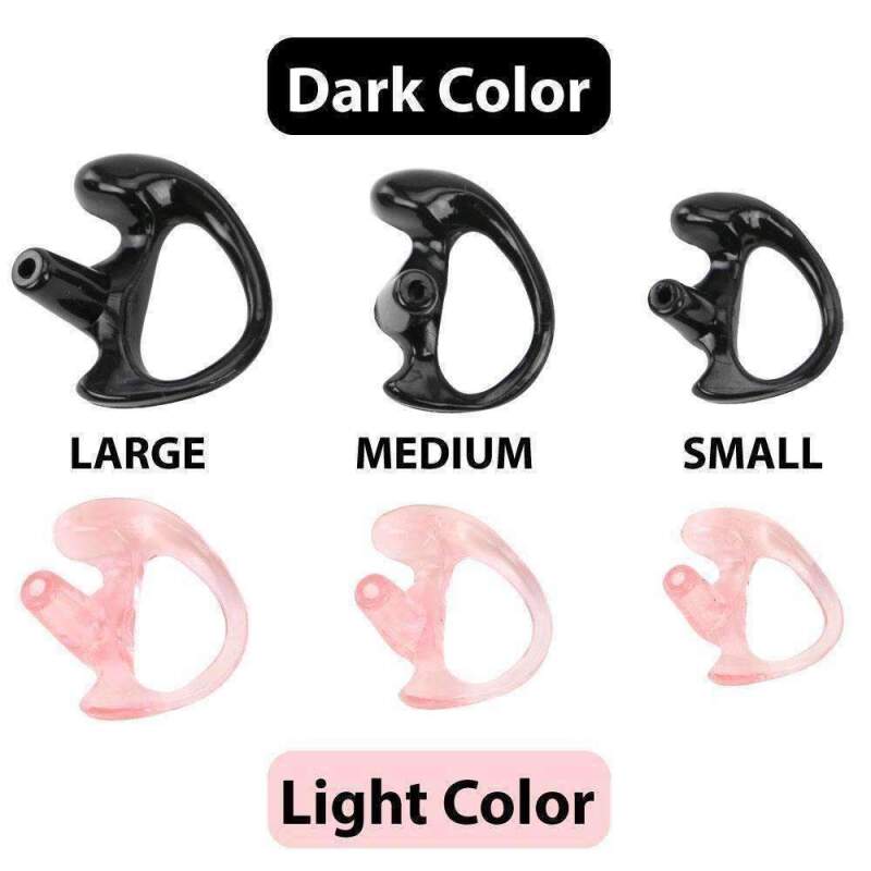 Rugged Radios EML-KIT - Rubber Ear Mold Buds for Acoustic Tubes Left Ear / Light Color