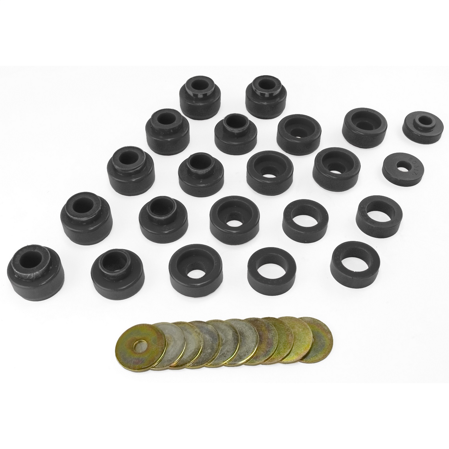 Rugged Ridge 1-105BL - Body Mount Kit Black 87-95 Jeep Wrangler YJ