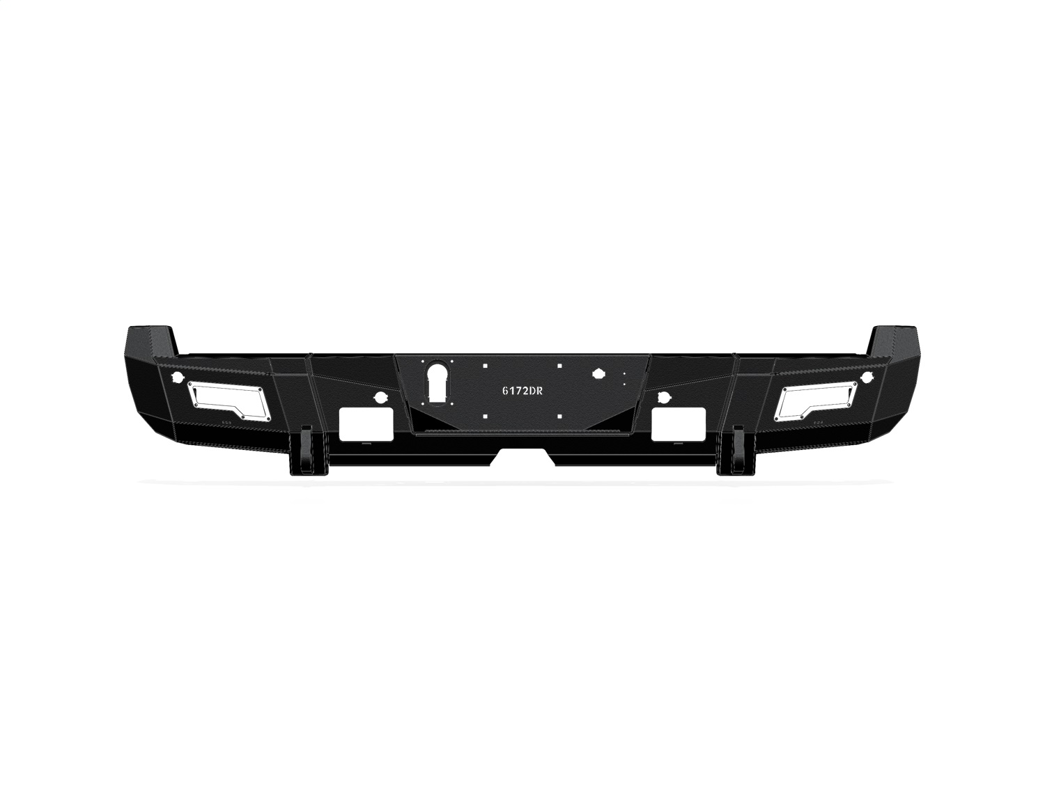 Road Armor 6172DR-B0-P2-MR-BH-B - 17-22 Ford F250/F350/F450 iDentity Rear Bumper - Powder Coated Black Light Texture