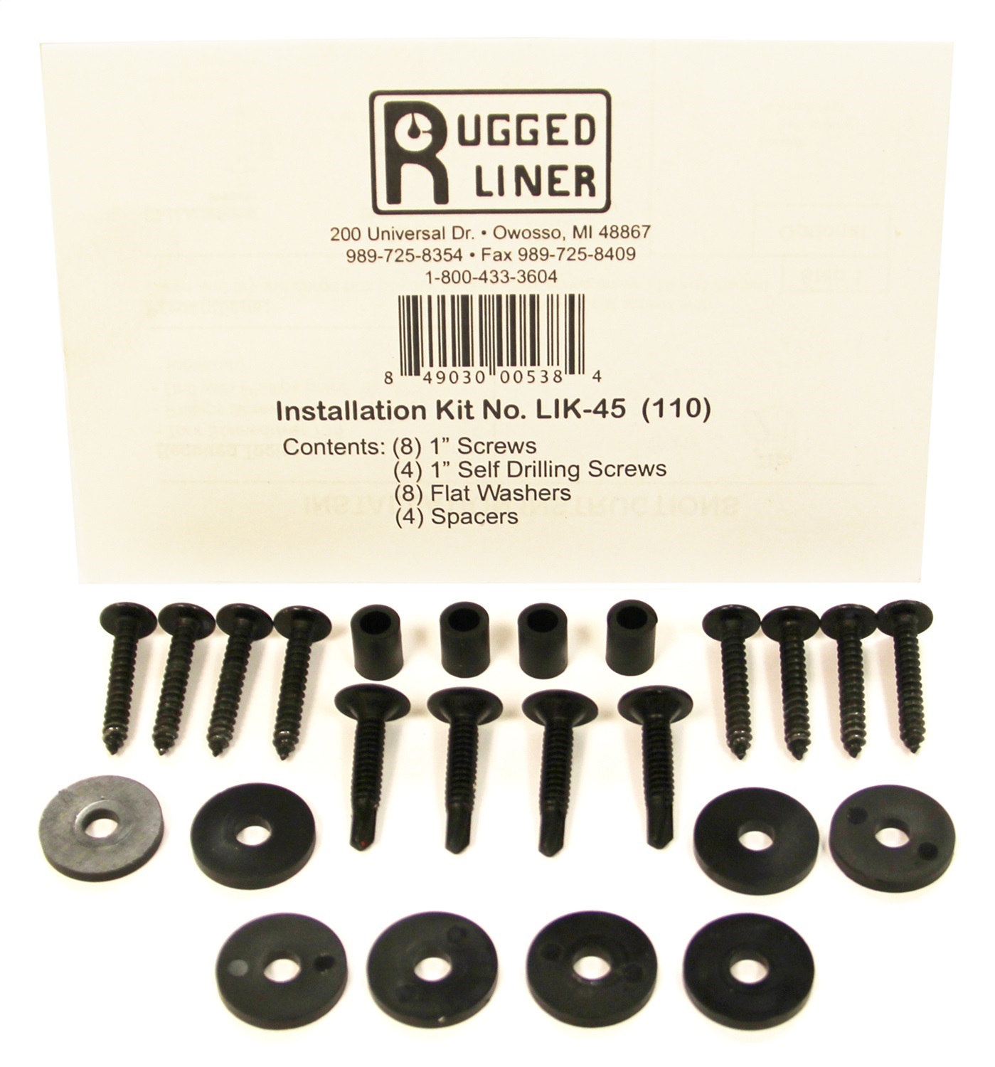 Rugged Liner LIK45 - Tailgate Piece Install Kit 14-18 (19 Leg/Lim) Silv/Sierra 1500/15-19 HD w/o CMS