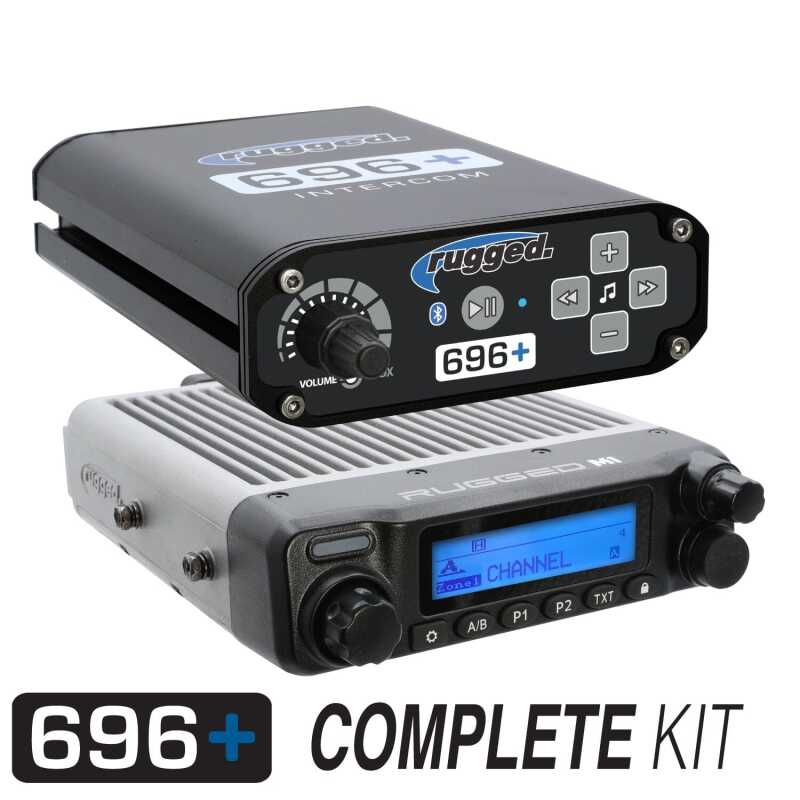 Rugged Radios MCK-696-2P-M1 - 696 PLUS Complete Master Comm Kit with Intercom and 2-Way Radio M1 VHF Business Band