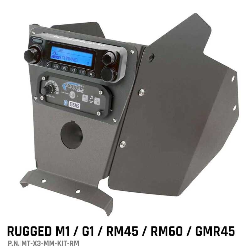 Rugged Radios MT-X3-MM-KIT-RM - Can-Am X3 Mounting Kit with Multi Mount and Side Panels Rugged M1/G1/RM45/RM60/GMR45 Rugged Radios MT-X3-MM-KIT-RM - Can-Am X3 Mounting Kit with Multi Mount and Side Panels Rugged M1/G1/RM45/RM60/GMR45