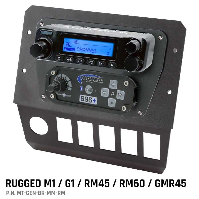 Rugged Radios MT-GEN-BR-MM-RM - Polaris General Multi Mount Kit for Radio and Intercom Rugged M1/G1/RM45/RM60/GMR45