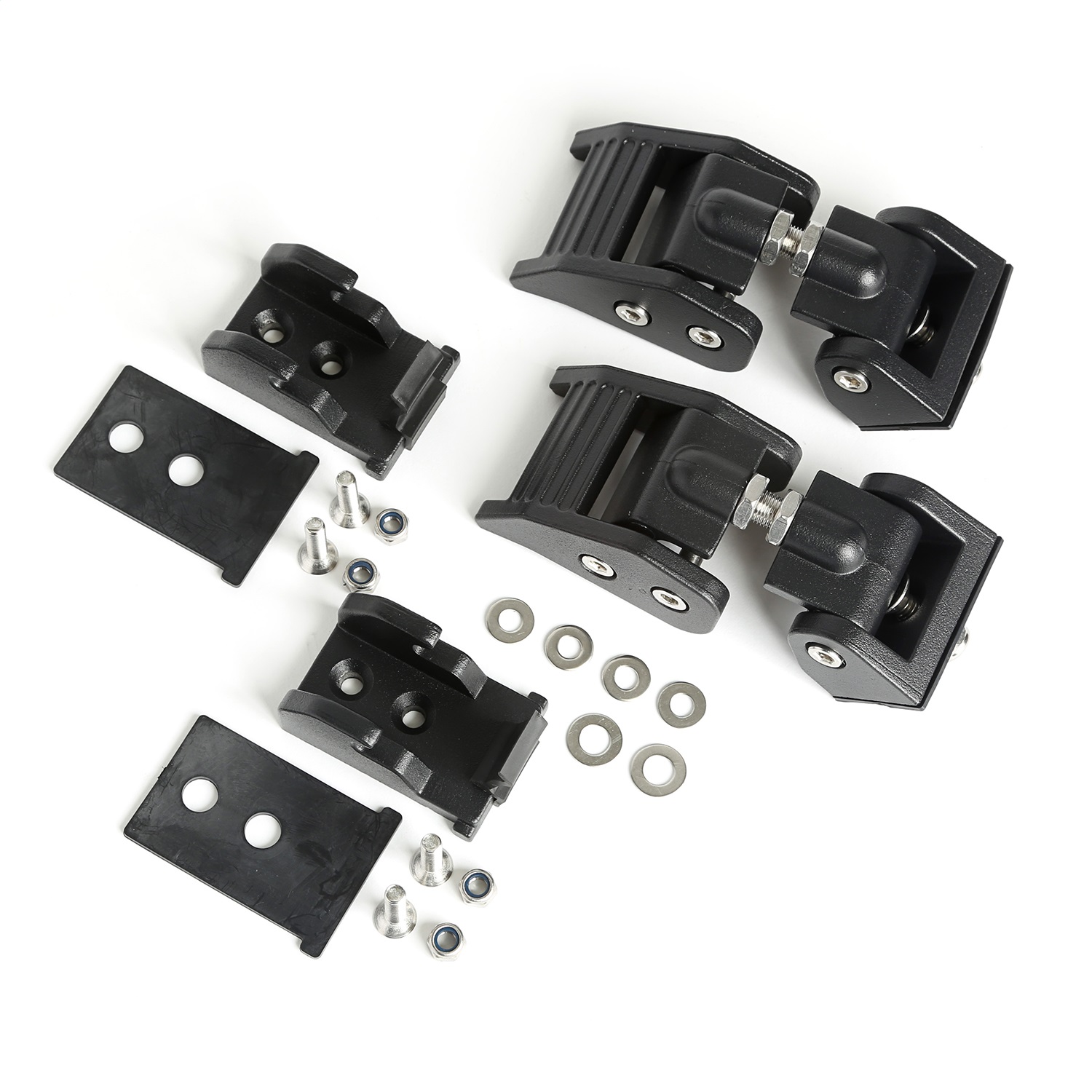 Rugged Ridge 11210.18 - 97-06 Jeep Wrangler TJ Textured Black Hood Catches