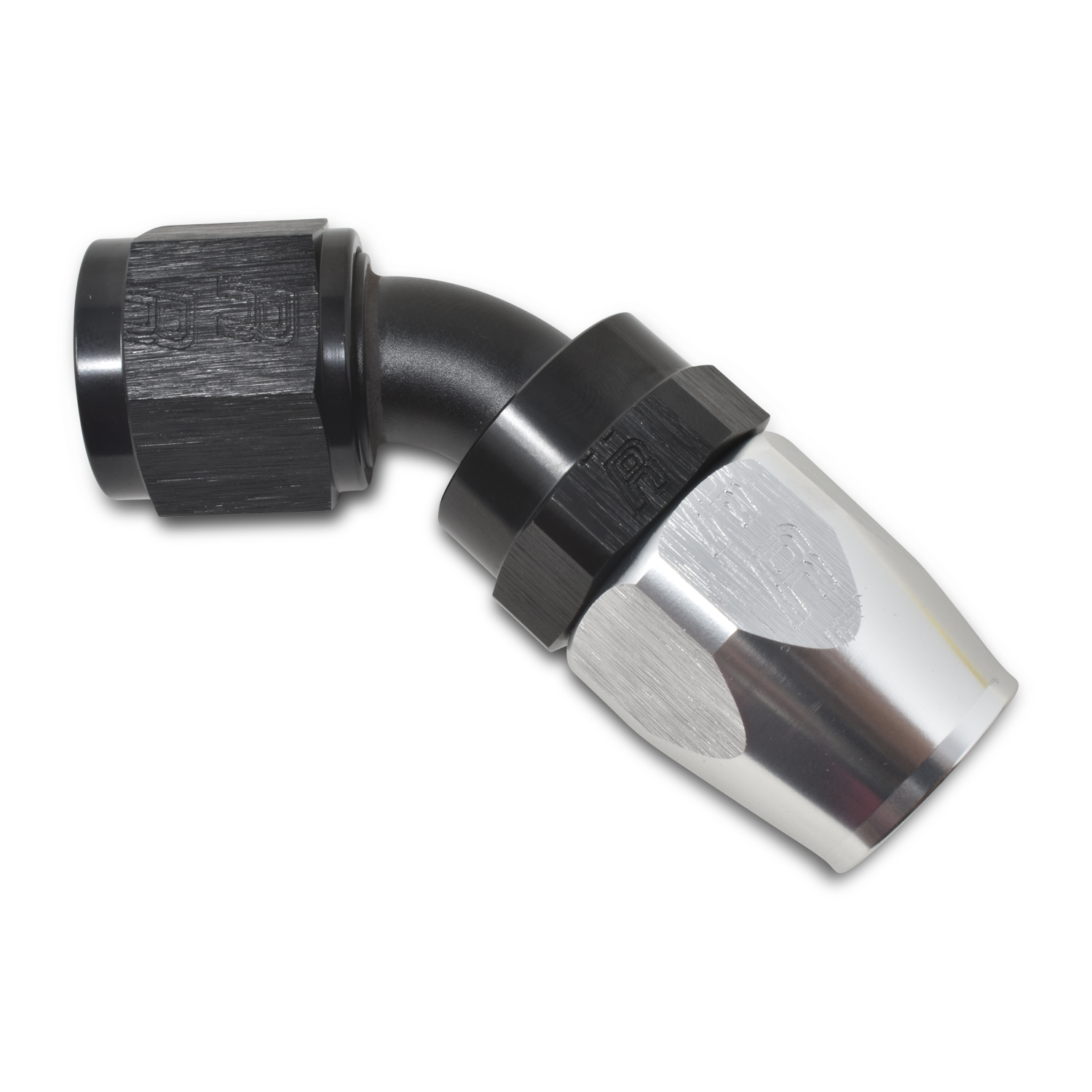 Russell 610123 - Performance -12 AN Black/Silver 45 Degree Full Flow Hose End Russell 610123 - Performance -12 AN Black/Silver 45 Degree Full Flow Hose End