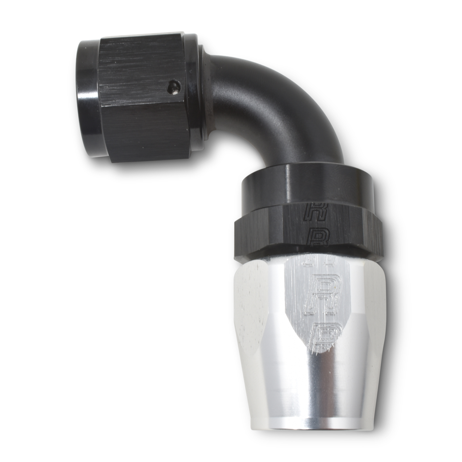 Russell 610193 - Performance -12 AN Black/Silver 90 Degree Full Flow Hose End Russell 610193 - Performance -12 AN Black/Silver 90 Degree Full Flow Hose End