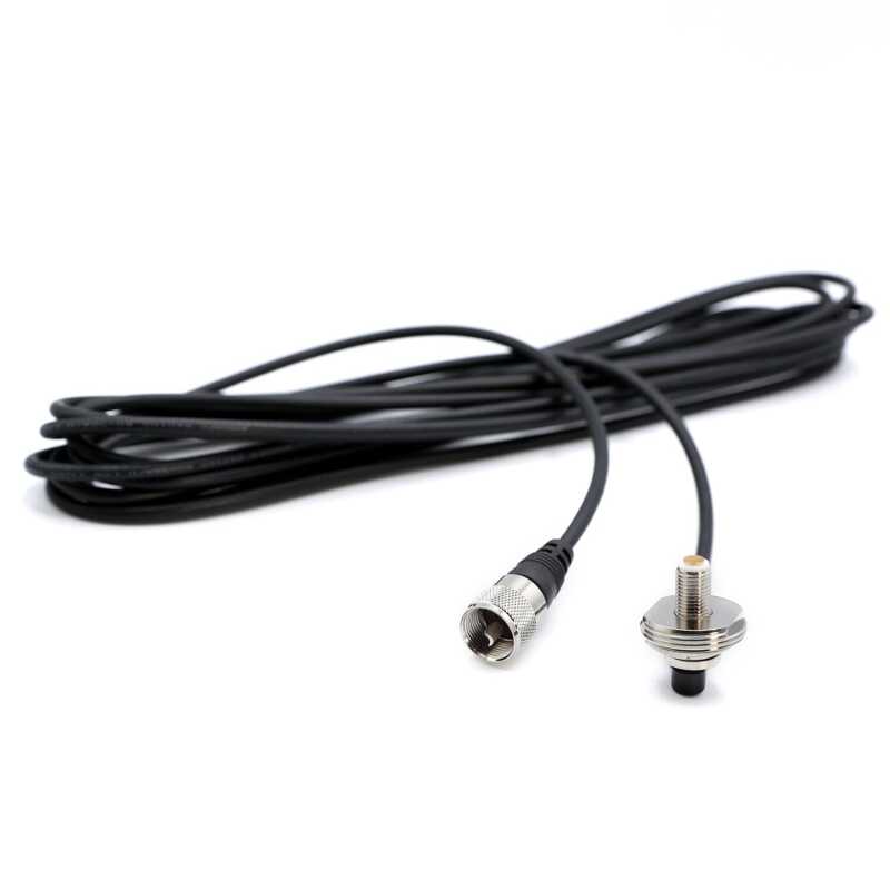Rugged Radios NMO-TM-U - 17 Ft Antenna Coax Cable with 3/8 NMO (TM) Thick Mount