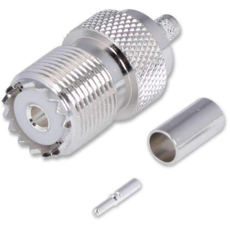 Rugged Radios UHF-CONN-F - Crimp On Female UHF Antenna Connector