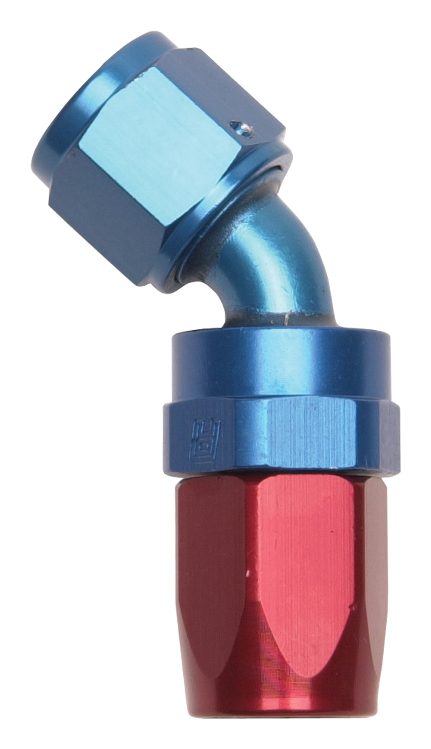 Russell 613120 - Performance -12 AN Red/Blue 45 Degree Full Flow Swivel Hose End