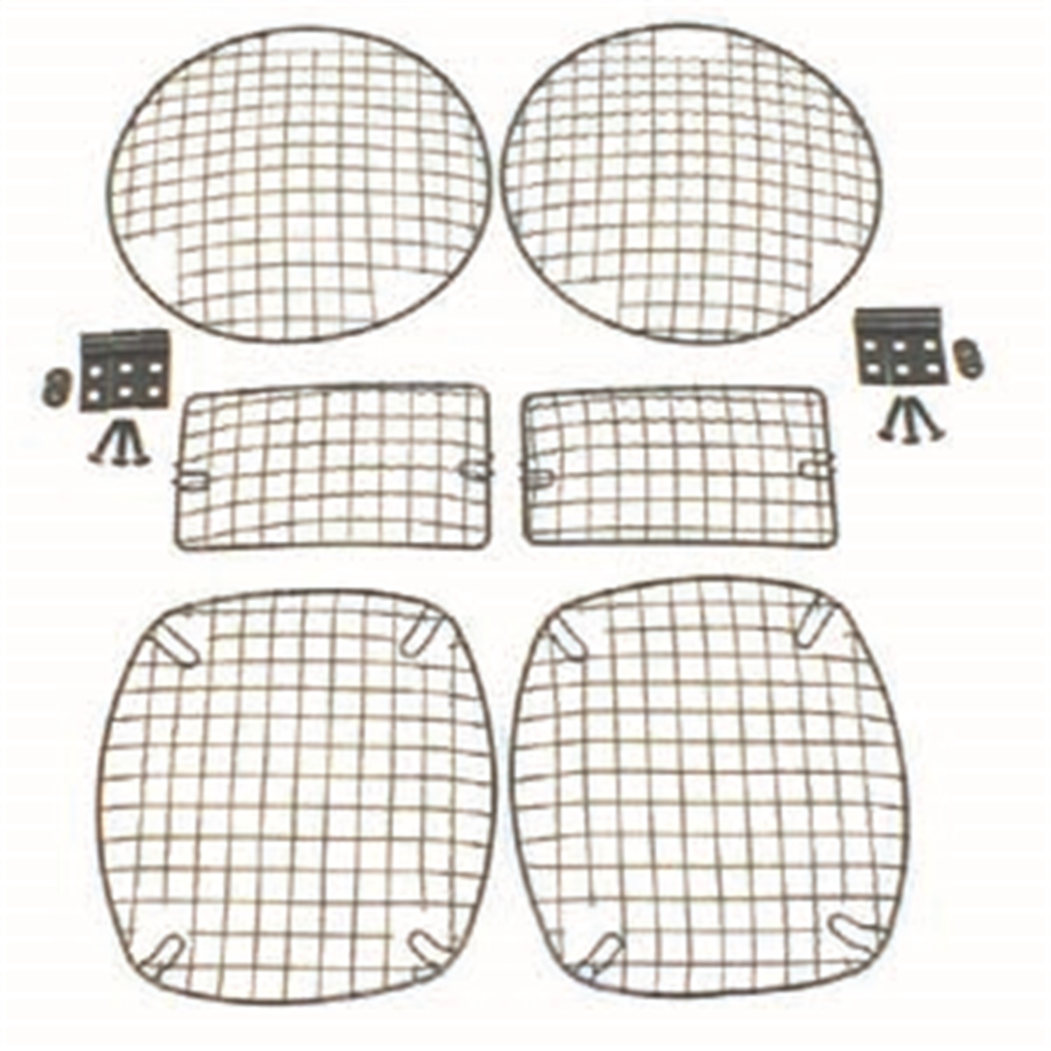 Rugged Ridge 11236.01 - 97-06 Jeep Wrangler TJ Black Stone Guard Set Rugged Ridge 11236.01 - 97-06 Jeep Wrangler TJ Black Stone Guard Set
