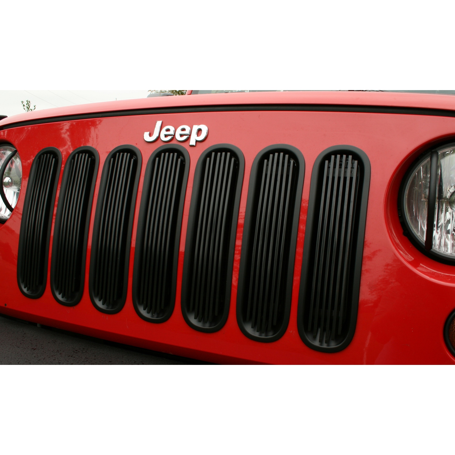 Rugged Ridge 11401.3 - Grille Insert, Billet Style, Black; 07-18 Jeep Wrangler JK Rugged Ridge 11401.3 - Grille Insert, Billet Style, Black; 07-18 Jeep Wrangler JK