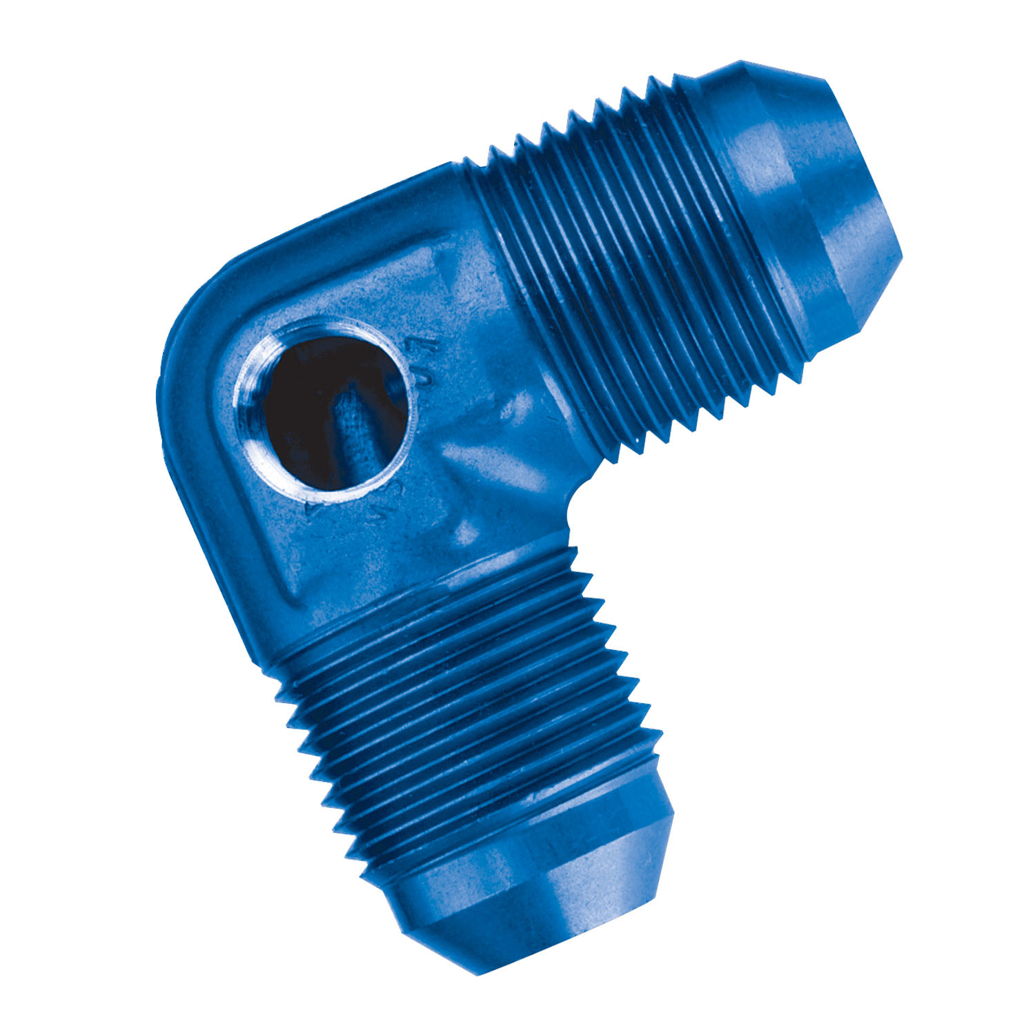 Russell 640790 - Performance -8 AN Blue 90 Degree Fuel Pressure Adapter
