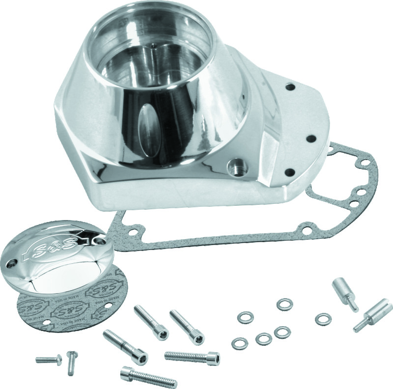 S&S Cycle 106-4211 - 73-92 BT Billet Ignition Cover Gearcover - Chrome
