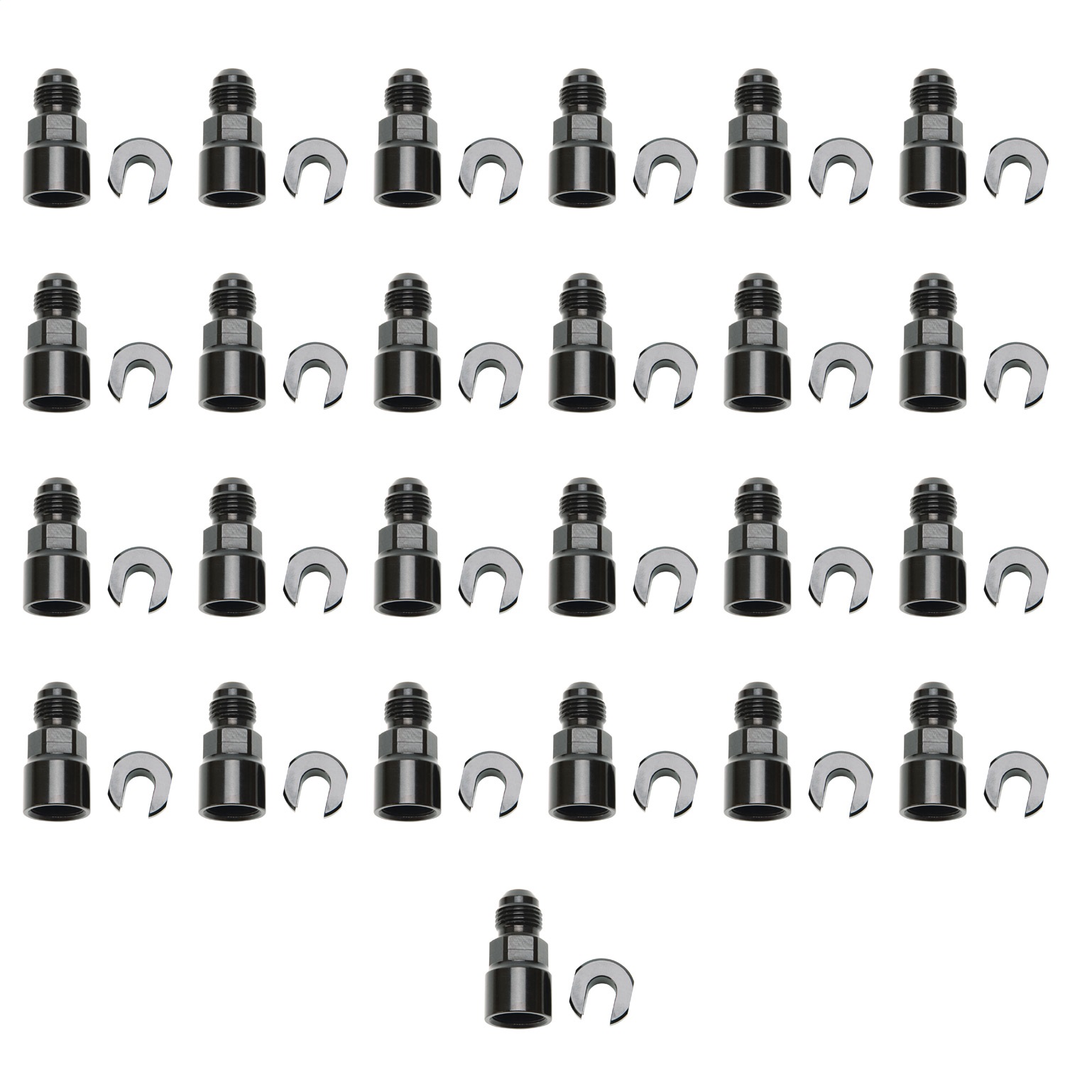 Russell 644117 - Performance Adapter -6 AN Male to 5/16in Quick Disconnect Female Screw - Black (Bulk Pkg 25) Russell 644117 - Performance Adapter -6 AN Male to 5/16in Quick Disconnect Female Screw - Black (Bulk Pkg 25)