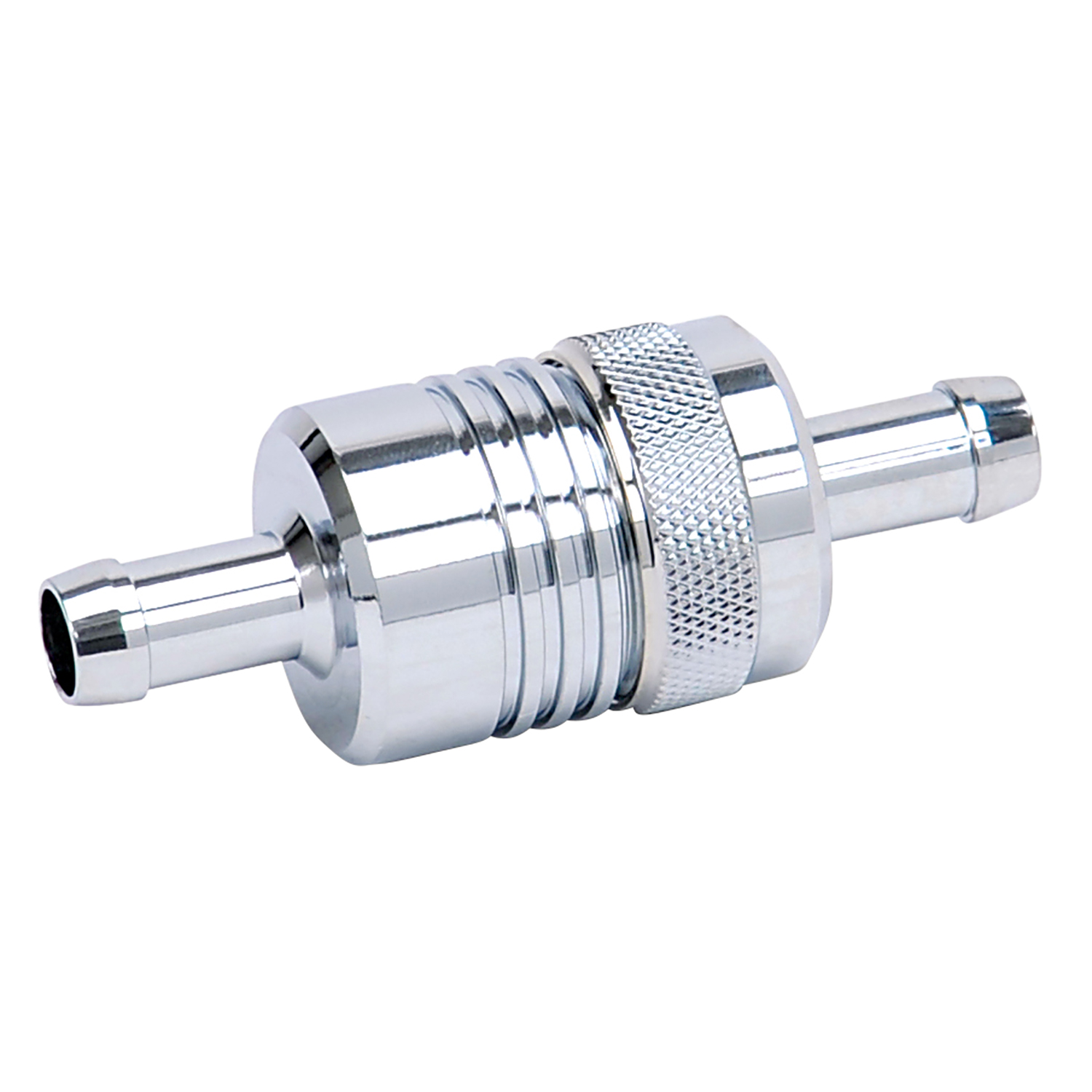 Russell 645120 - Performance Chrome Street Fuel Filter (3in Length 1-1/8in diameter 3/8in inlet/outlet) Russell 645120 - Performance Chrome Street Fuel Filter (3in Length 1-1/8in diameter 3/8in inlet/outlet)