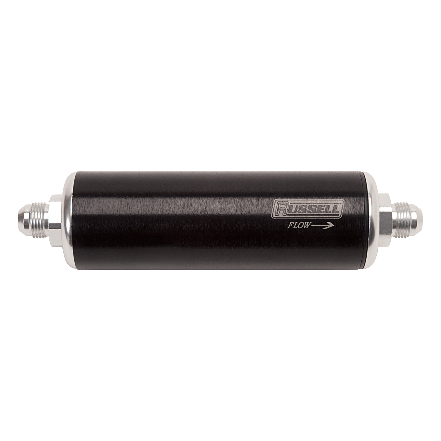 Russell 649143 - Performance Black/Silver Anodized Aluminum (8-1/4in Length -6 male inlet/outlet) Russell 649143 - Performance Black/Silver Anodized Aluminum (8-1/4in Length -6 male inlet/outlet)