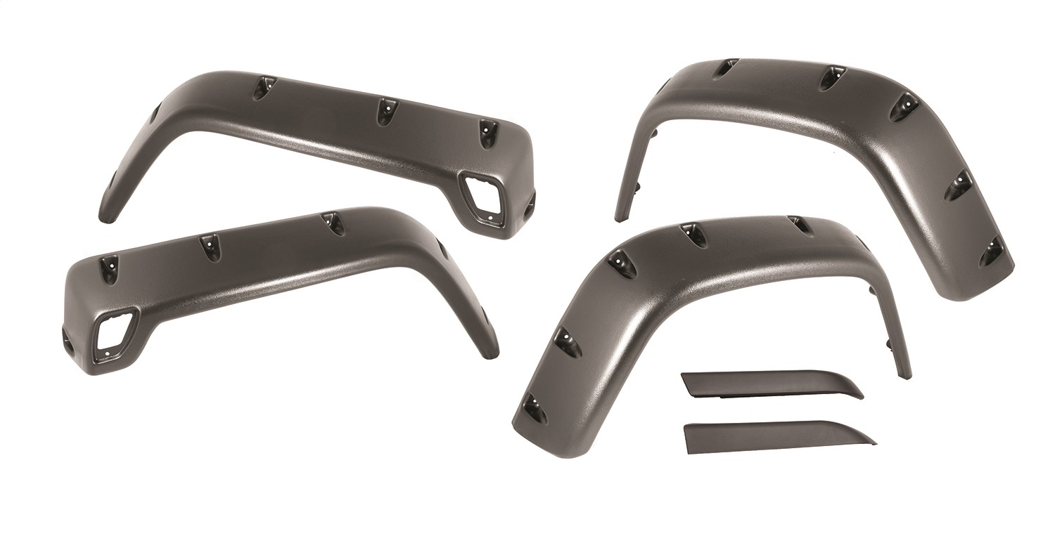 Rugged Ridge 11630.10 - 6-Piece Fender Flare Kit 97-06 Jeep Wrangler