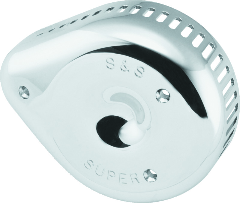 S&S Cycle 17-0004 - Slasher Slotted Air Cleaner Cover For Super E/G Carbs - Chrome S&S Cycle 17-0004 - Slasher Slotted Air Cleaner Cover For Super E/G Carbs - Chrome