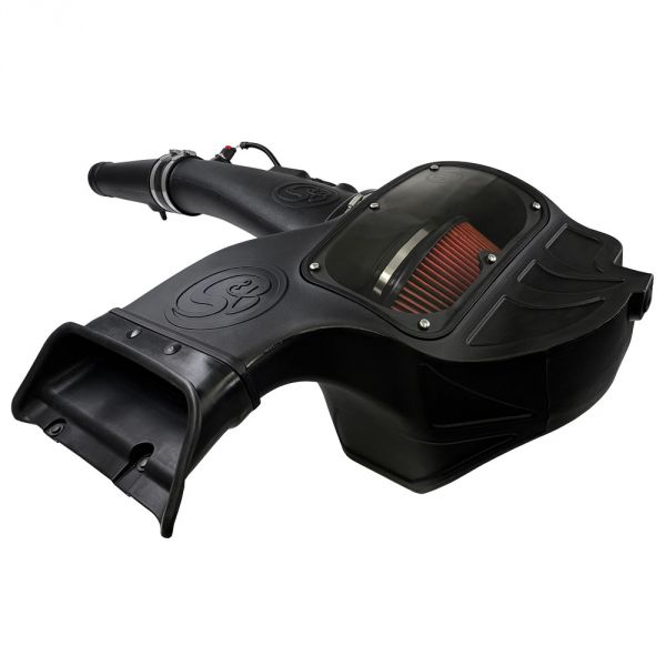 S&B 75-5126 - Cold Air Intake For 18-19 Ford F150 3.0L Powerstroke Diesel Cotton Cleanable Red