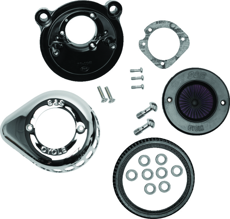 S&S Cycle 170-0725A - 2007+ XL Models Stealth Air Stinger w/ Chrome Teardrop