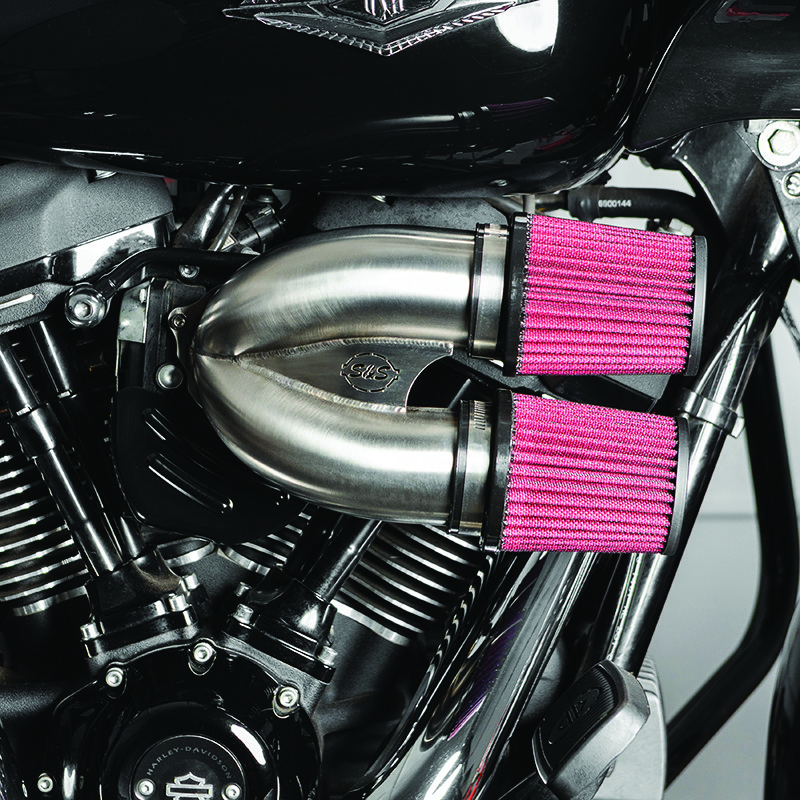 S&S Cycle 170-0565A - 17-20 M8 Models Tuned Induction Air Cleaner Kit - Stainless Steel