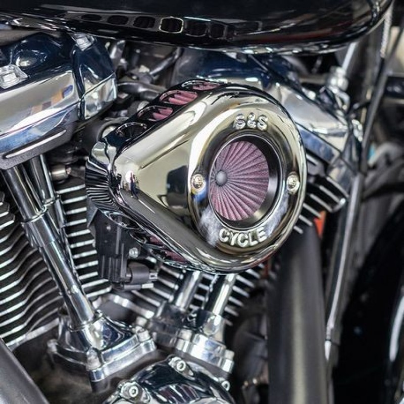 S&S Cycle 170-0717A - 2017+ M8 Models Stealth Air Stinger Kit w/ Chrome Teardrop