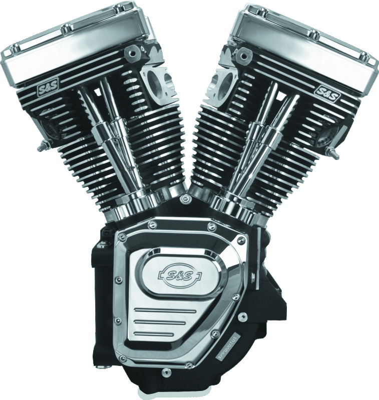 S&S Cycle 310-0770A - 99-06 BT T111 Long Block Engine - Wrinkle Black