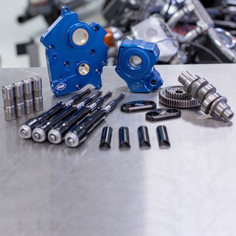 S&S Cycle 310-1009A - 2017+ M8 Models Gear Drive 465G Cam Chest Kit w/ Black Pushrod Tubes - Water Cooled