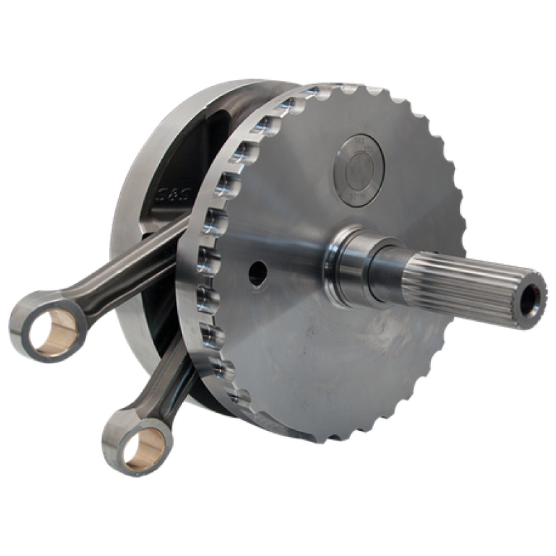 S&S Cycle 320-0359 - 2007+ BT B-Style 4-3/8in Stroke Flywheel Assembly w/o Sprocket Shaft Bearing Race S&S Cycle 320-0359 - 2007+ BT B-Style 4-3/8in Stroke Flywheel Assembly w/o Sprocket Shaft Bearing Race