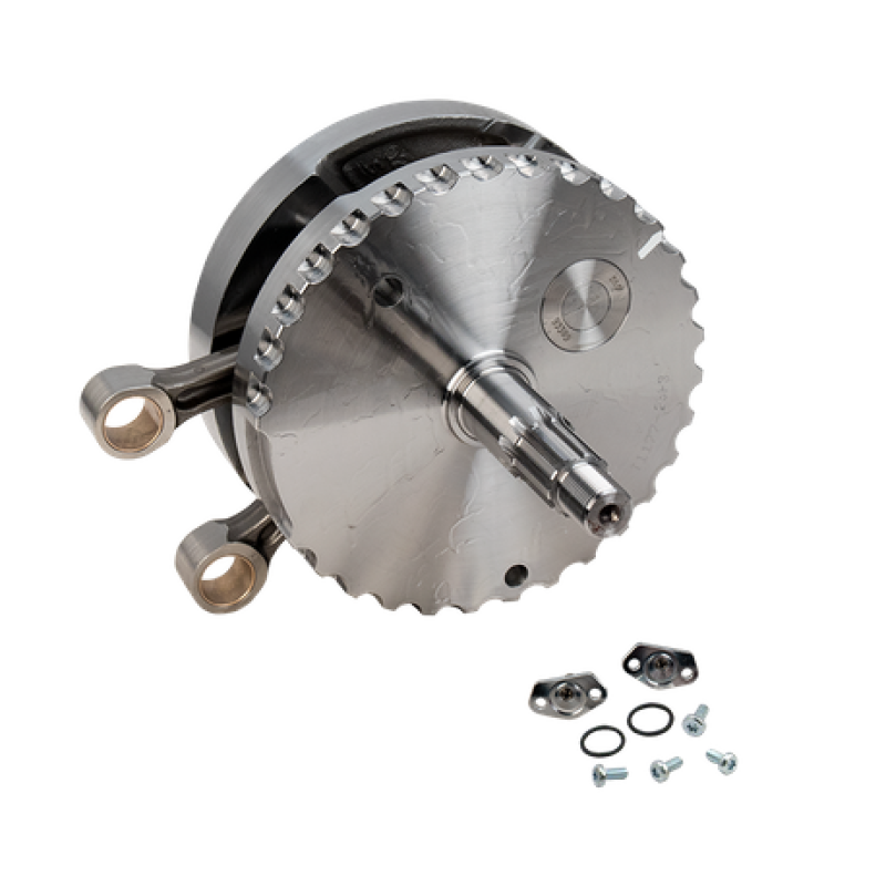 S&S Cycle 320-0417 - 99-06 BT 4-1/8in Stroke Flywheel Assembly w/o Sprocket Shaft Bearing