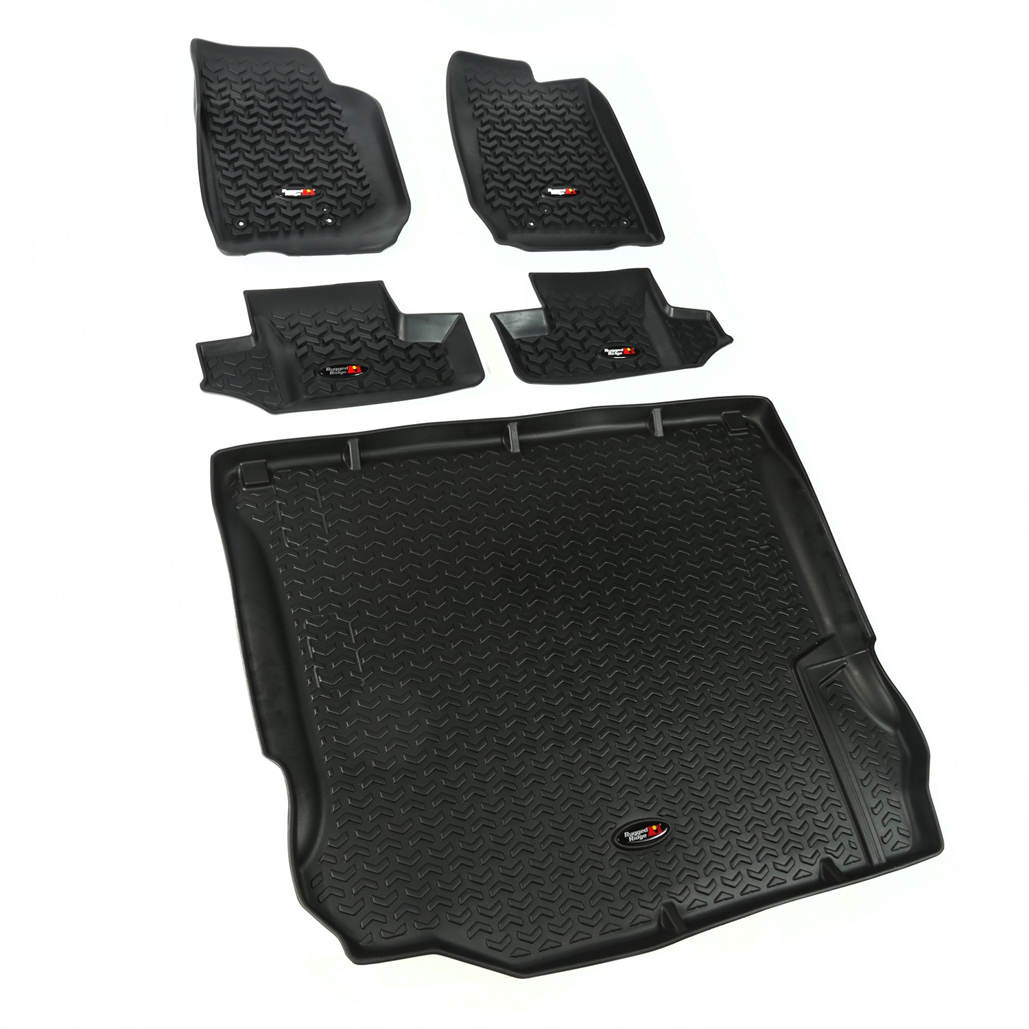 Rugged Ridge 12988.03 - Floor Liner Front/Rear/Cargo Black 2011-2018 Jeep Wrangler JK 2 Dr Rugged Ridge 12988.03 - Floor Liner Front/Rear/Cargo Black 2011-2018 Jeep Wrangler JK 2 Dr